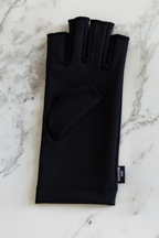 MY SHIELD BASALT ZWART UPF 50+ handschoenen met open-tip design