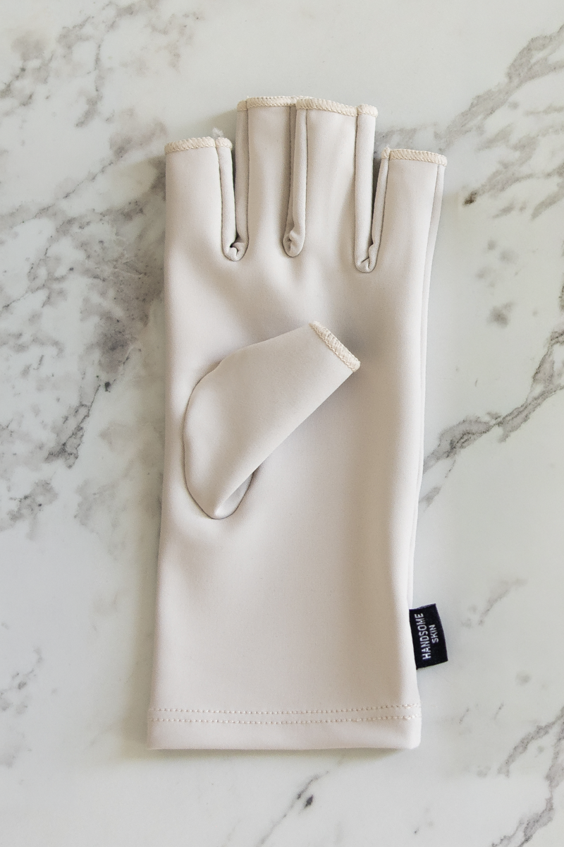 MY SHIELD QUARTZ CREME UPF 50+ handschoenen met open-tip design