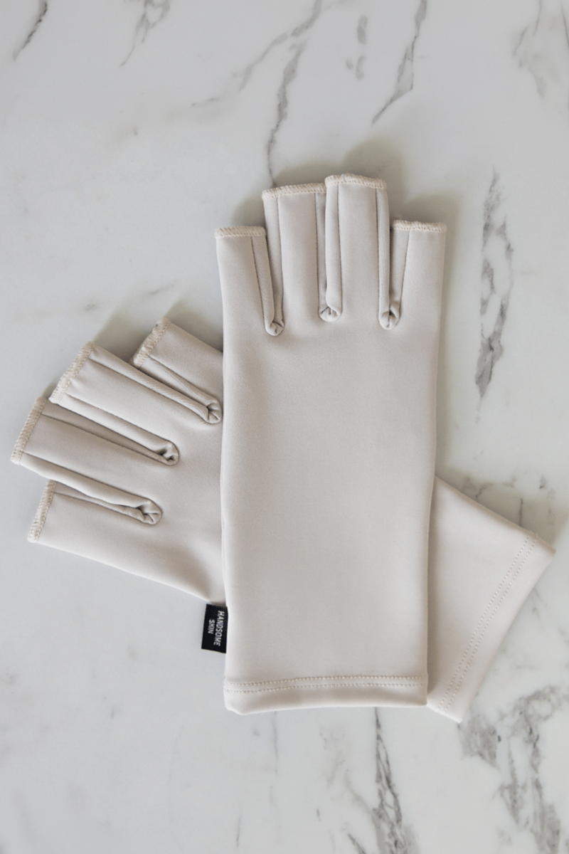 MY SHIELD QUARTZ CREME UPF 50+ handschoenen met open-tip design