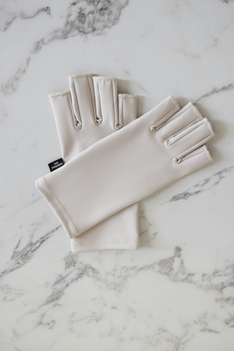 MY SHIELD QUARTZ CREME UPF 50+ handschoenen met open-tip design